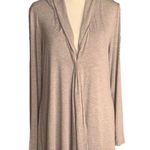 Soft Surroundings Beige Rolled Collar V-Neck Long Sleeve Soft Stretchy Blouse Photo 0
