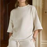 Varley  Alden Short Sleeve Sweatshirt – Cream / Doublesoft Fabric – Size M Photo 1