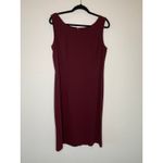 Sag Harbor Burgundy Shift Dress w Short Sleeve Cover Up Sz 14 Photo 4