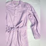 J.Crew  Puff Sleeve Chino Jumpsuit Overalls Lavender Purple Size 0 Photo 5