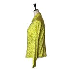 J. McLaughlin  Shirt Women 8 Yellow Purple Polka Dot Cotton‎ Collared Button Down Photo 5