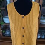 W5  Golden Yellow Button Front Knit Tank Top Photo 1