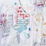 Johnny Was  Merida Mesh Slip Blouse Sheer Photo 4