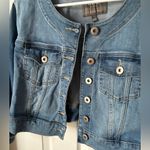 Torrid plus size 1X denim jacket cropped babydoll button down cotton blend Photo 5