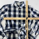J.Crew Dress Womens Size 0 Gingham Plaid Button Down Shirt Dress Belted Black Photo 6