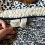 Zenergy by black white leopard zip up hoodie with pockets Chicos size 2 Photo 1