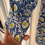 Rockflowerpaper blue block print geometric tunic blouse M Size M Photo 6