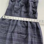 Theory Dress Womens 00 Blue Bramnen Stripe Slit Side Strapless Maxi Cotton Photo 4