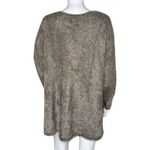 Soft Surroundings Sweater Womens Large Taupe Metallic Fuzzy Eyelash Knit Casual Photo 3