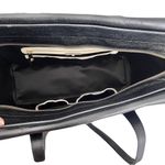 Henri Bendel  Black Leather and Ivory Woven Office Work Tote Bag Photo 9