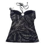 Michael Kors Women's SMALL Logo Ring Shirred Tankini Swimsuit 2 Piece Set NEW Photo 2