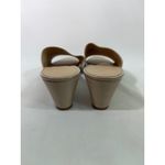 Ann Taylor  Causal Chic Women Croc Embossed Wedge Mules Slides Shoes Beige Size 9 Photo 3
