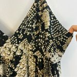 ZARA Plumetis Snake Skin Animal Spaghetti Strap Mini Babydoll Dress Size Medium Photo 6