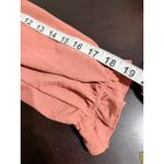 Adrienne Vittadini Women's XL Pink Textured Metallic Stripe Button Up Blouse Photo 6