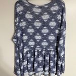Simply Southern Women’s Long Sleeve Blue & White Aztec Pattern Cardigan Size XL Photo 6
