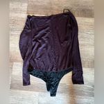 Paige NEW Plum off the shoulder women's bodysuit Photo 2