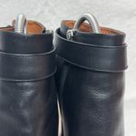 Givenchy  Elegant Sexy Black Leather Shark Lock Peep Toe Booties Size 40 Photo 5