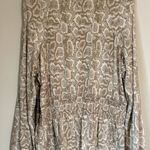 Absolutely Famous NWT Cinched Waist Taupe Animal Print Top - XL Photo 6