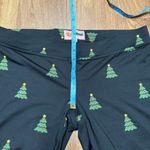 Tipsy Elves  Womens Christmas Tree Leggings Shiny Black Green Size Large Festive Photo 7