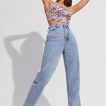 SheIn High Waist Slant Pocket Straight Jeans Photo 0