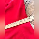 Calvin Klein Side Bow Sleeveless Scuba Knit Sheath Dress in red. Size 10 Photo 4