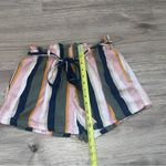 Hollister Y2K Striped High Rise Shorts with Elastic waist and belt tie Size S Photo 5