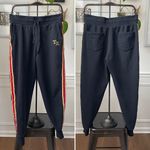 True Religion Women's Black Yellow Red Satin Side Striped Jogging Pants $140 M Photo 1