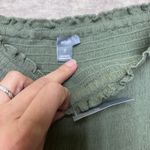 Aerie  Olive Green Maxi Dress Tiered Smocked Bohemian Boho‎ Womens XS NWT $49 Photo 3