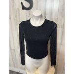 Madden Girl Black sparkly long sleeve top Photo 1