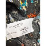 Natural Life  Addie Black Floral High Waisted Slit Pleated A Line Midi Skirt XS Photo 4