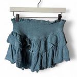 Vestique Blue Ruffle High Waist Skort Shorts Women’s Small Flowy Boho Shorts Photo 1