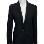 J.Crew  Regent One Button Blazer Women’s Size 0 Black Stretch Workwear Photo 2