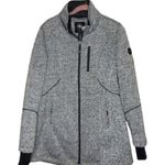 HALIFAX TRADERS Grey Fleece Jacket Long Full Zip Heathered Womens Size Large Gray Photo 1
