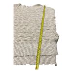 Cream Open Knit V Neck Long Sleeve Oversized Tunic Sweater Women XS Tan Photo 6