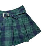 Cider NWT Tartan Pleated Mini Skirt With Faux Belt XL Photo 2