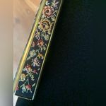 Vintage 1950s La France Petite Needlepoint Wool Clasp Handbag Clutch Purse Black Photo 8