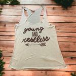 Miss POPULAR Women's Young & Restless Aqua Racerback Tank Size Large Blue Photo 6