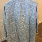 American Eagle  Oversized Chambray Button-Down Shirt – Palm Print – Size Small Photo 3