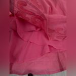 G.D.S By HELENAM Camellia Rose Pink Midi Sleeve Dress with Embroidery Sz S Photo 11