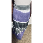Lucky Brand  Skirt XS/S Purple Gray Tie Dye Maxi Foldover Waist Stretch Swim Photo 2
