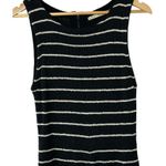 Alice + Olivia  Black & Ivory Monah Pinstripe Sweater Dress Women's Medium Photo 8