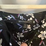 Banana Republic  Black Floral Ruffle Sleeveless Top Size XS Photo 2