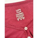 Lady Foot Locker Women's Henley Long Sleeve Pullover Shirt‎ Burgundy Red Size XL Red Photo 1