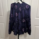 Omika Dark Purple and Pink Floral Blouse Photo 4