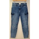 L'Agence L’AGENCE Patton Skinny Cargo Jeans Solway Side Zip Mid Rise Moto Stretch Photo 12