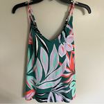 Anne cole Women’s  Tankini Top Tropical Print Cross Straps Size Large Photo 1