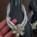 Charming Charlie Silver and rhinestones sandals size 7 by  brand great co… Photo 1