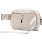 Sherpa Crossbody Bag Fanny Pack White Photo 2