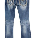 Miss Me  Signature Boot Stretch Jean Medium Wash Rhinestone Embellished 25 Photo 0
