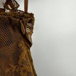 Free People  Verushka Dress Floral Lace Mini Fit & Flare High Neck Golden Honey 8 Photo 4